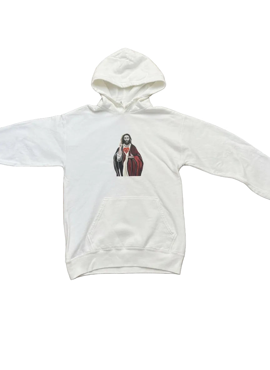 unisex, cotton hoodie, original Jesus artwork.