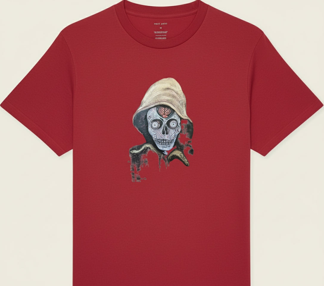 unisex cotton t shirt, original skull artwork