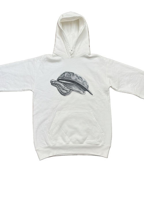 Adult, unisex, cotton hoodie with original artwork