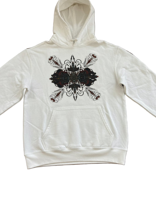 Adult, pullover hoodie with original artwork